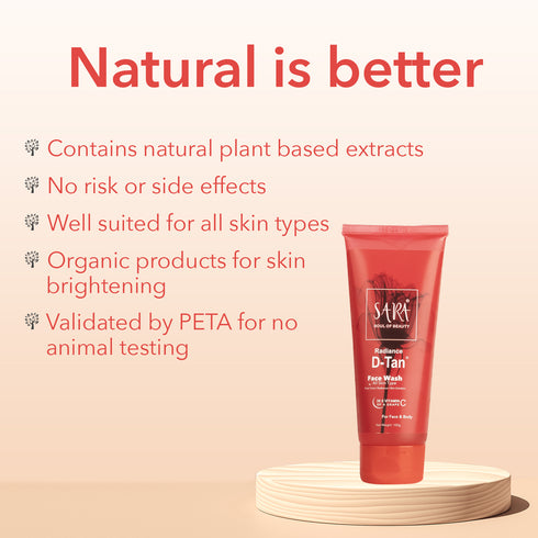SARA D-TAN Facewash 100G (Pack of 4)